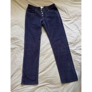 Haspel Mens Tailored Purple Corduroy Regular Fit Jeans